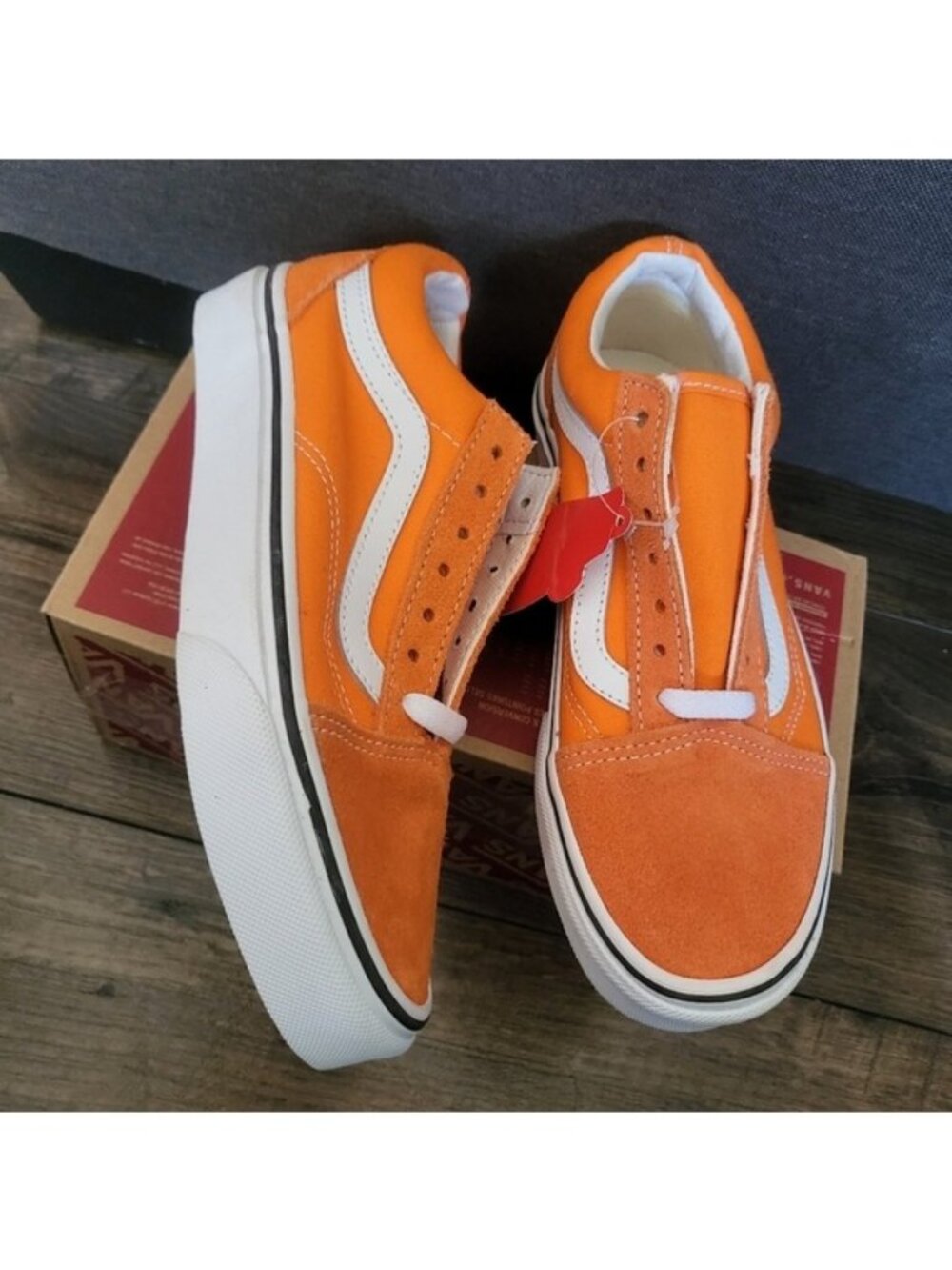 Vans Old Skool Orange Tiger Women 5.5 VNOA5KRFAVM (2022) Suede Canvas 0826 - Picture 1 of 8